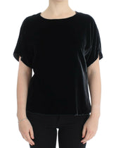 Dolce & Gabbana Black velvet shortsleeved blouse -   -  Dolce & Gabbana.